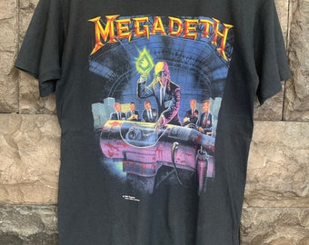Vintage 90s Megadeath Tour Band T Shirt