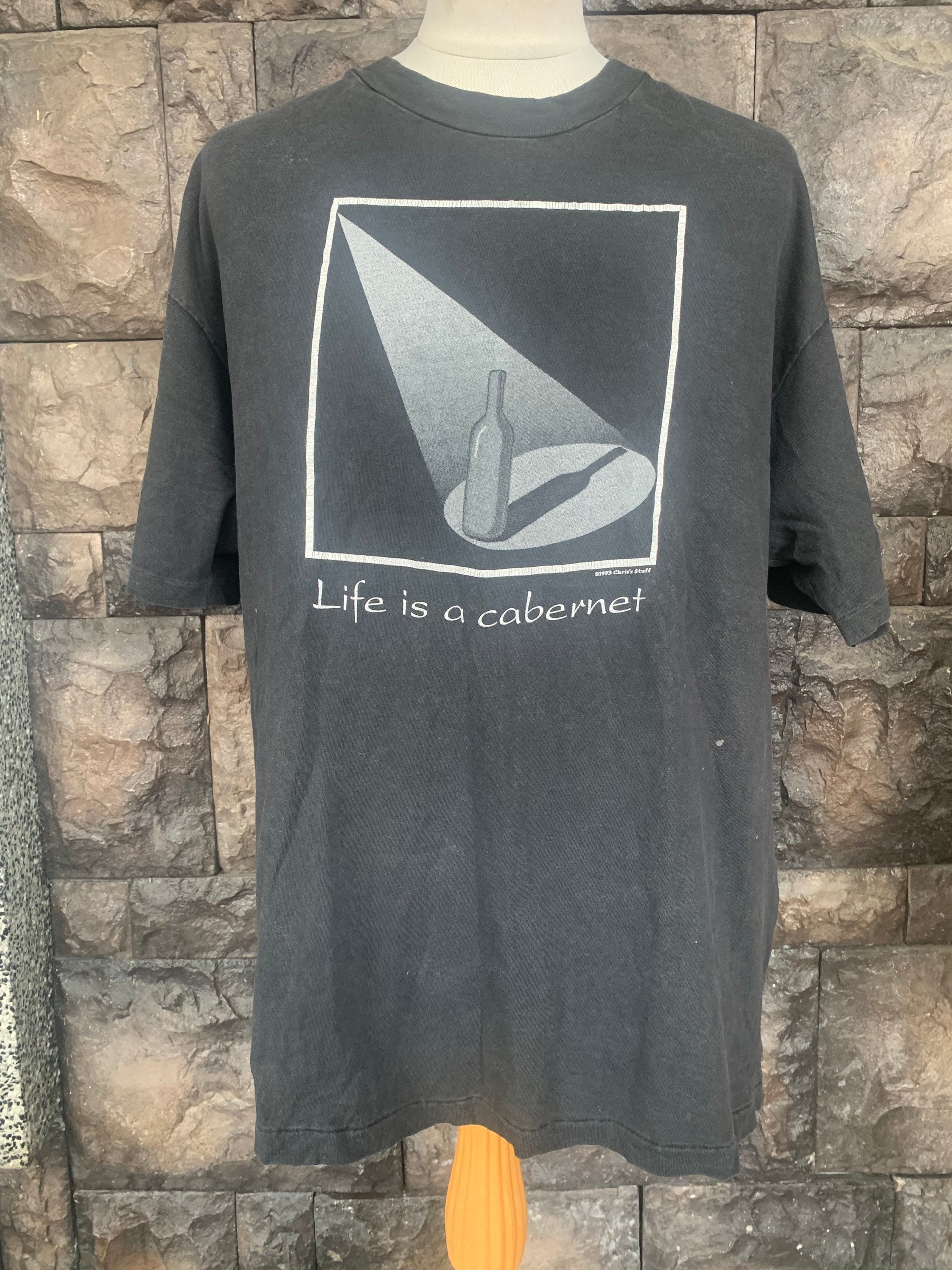 90's Life is a cabernet tシャツ アートt XL Vintage 90s Life is a Cabernet Artwork / Street Art T-shirt - Etsy