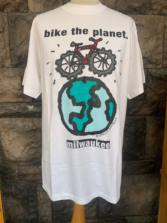 Vintage 90s Gravity Graphics Bike the Planet T Shirt / Vintage - Etsy