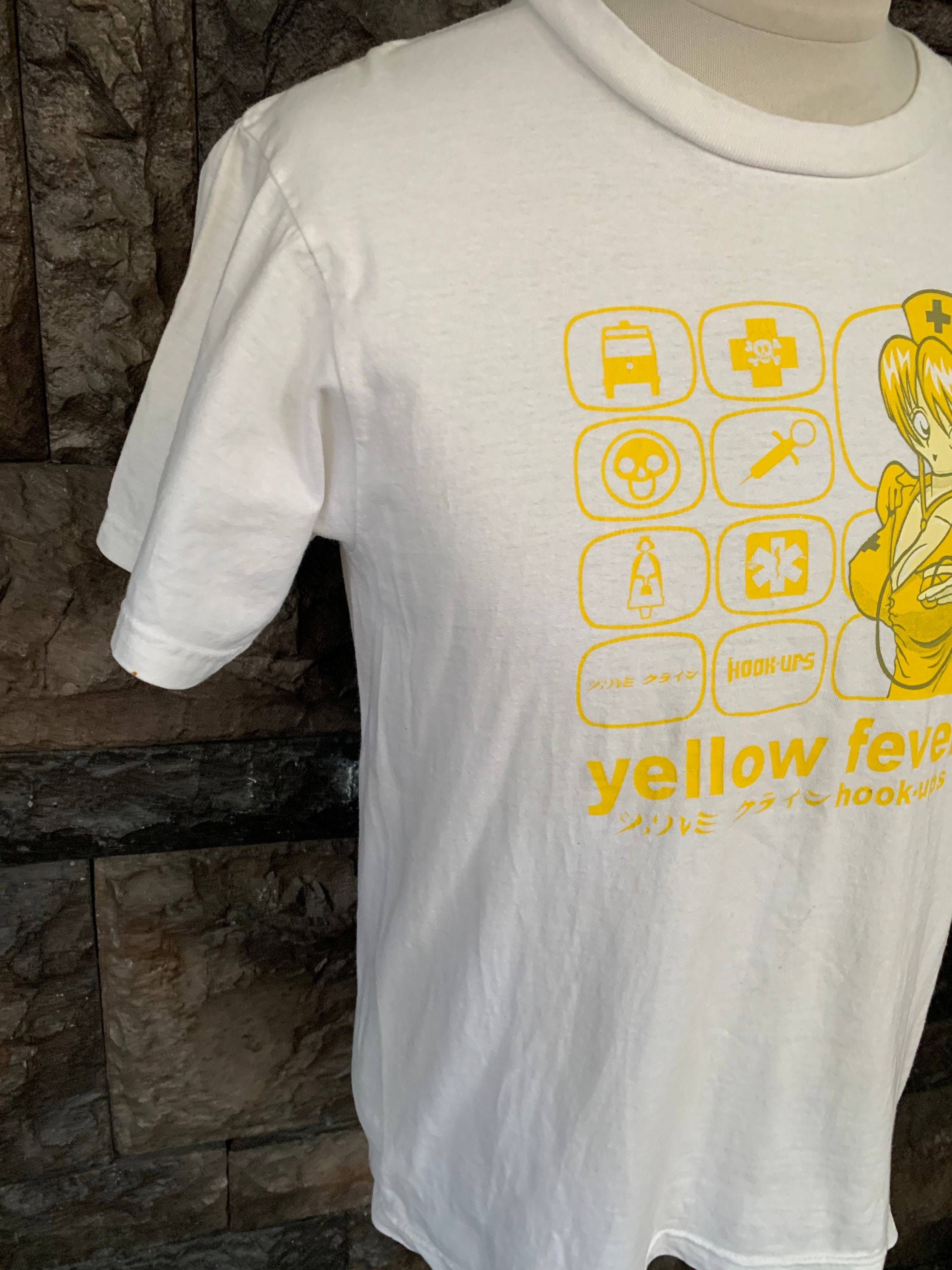 Vintage Hook Ups Yellow Fever Skateboard T Shirt 
