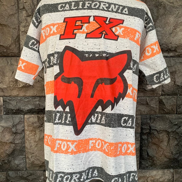 Vintage 90s Fox Motorcross fullprint t shirt