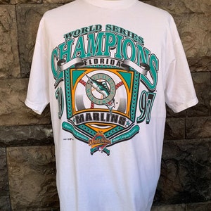 Vintage 90s Florida Marlins World Series Champions Major League Baseball MLB 1997 T shirt