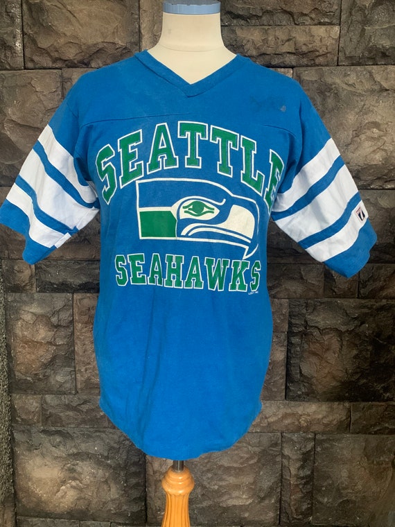 Vintage 80s Seattle Seahawks Jersey Logo 7 NFL Fo… - image 1