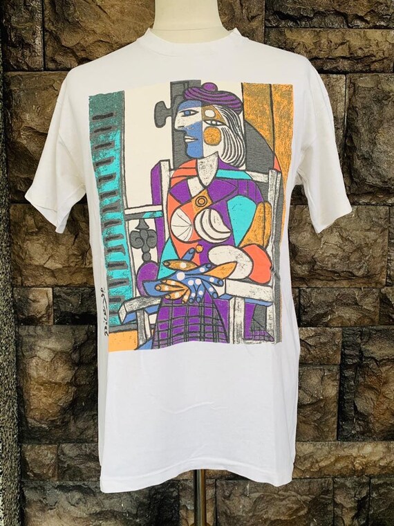 90'sヴィンテージ vtg picassoピカソtシャツ アート - library 90'sヴィンテージ vtg picassoピカソtシャツ アート - library