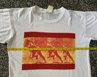 Vintage 90s Agnes B Rafael Gray Graphic Art T-shirt - Etsy