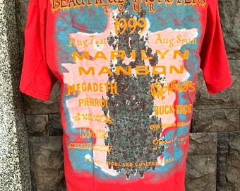 Vintage Marilyn Manson Megadeth Tour Shirt aus den 90ern