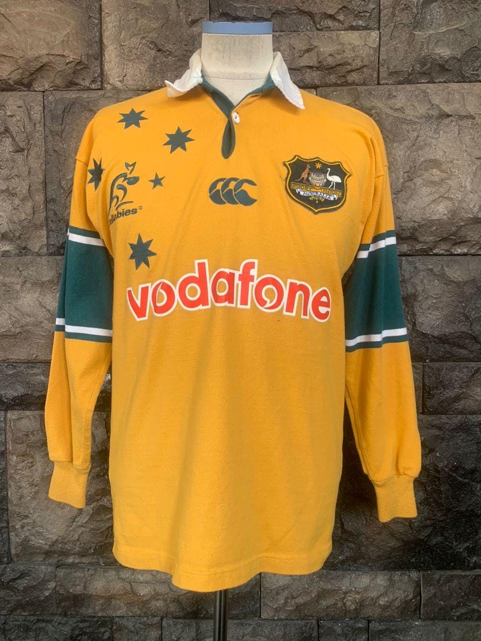 【着後レビューで 送料無料】 Canterbury Vintage Australia Shirt Vodafone Wallabies Rugby ウェア