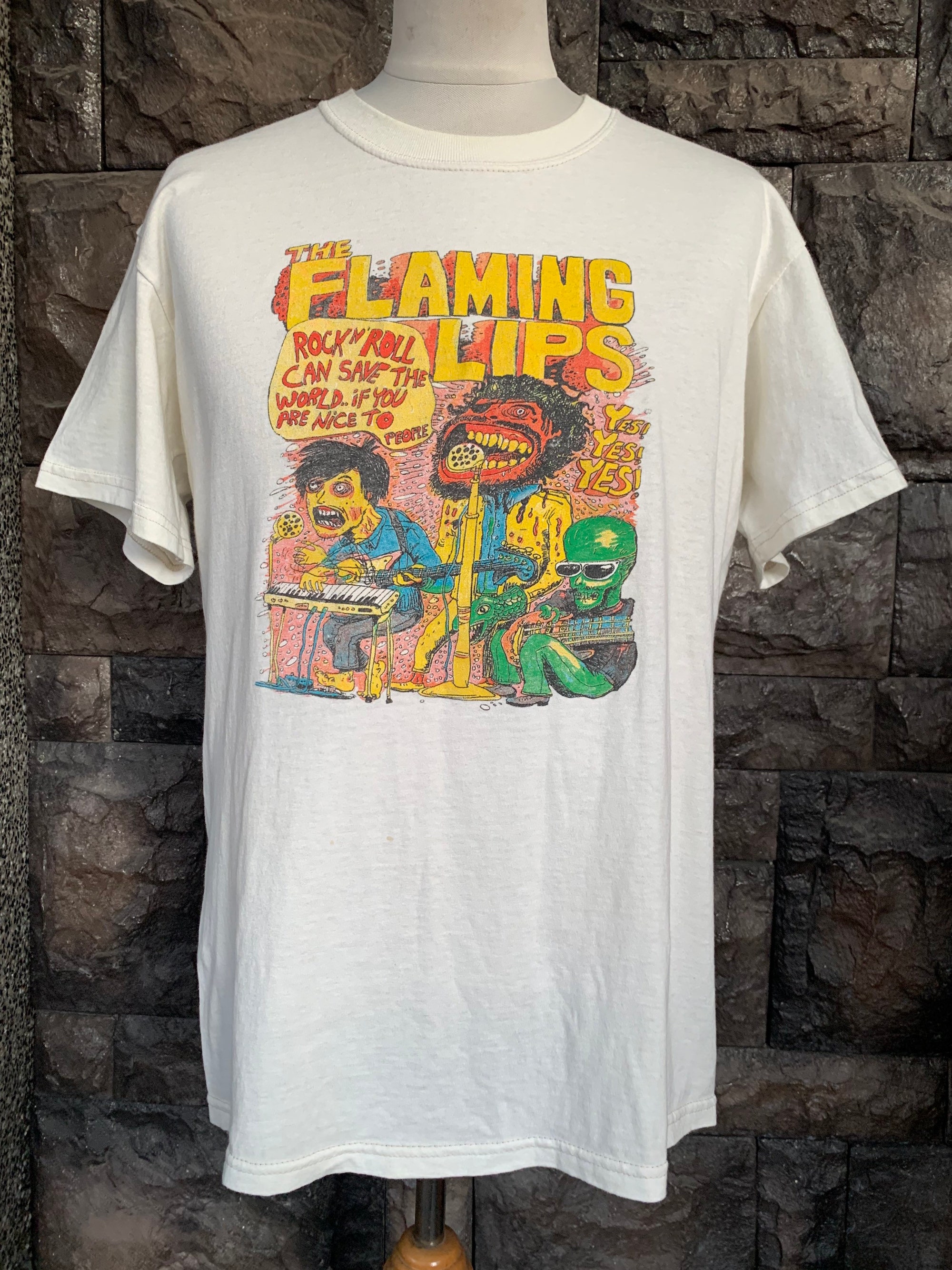 Vintage 00s The Flaming Lips Rock Band T-shirt