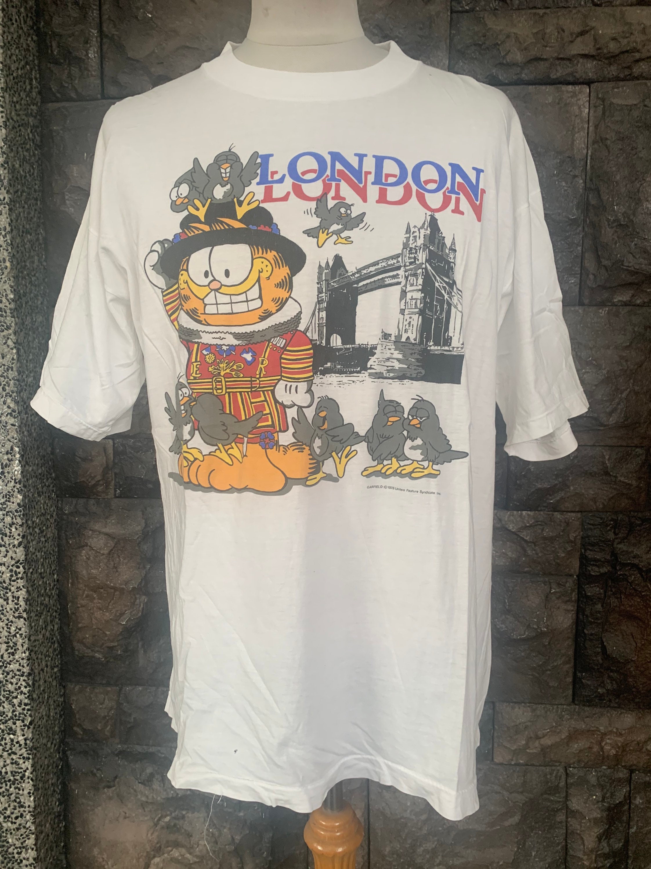 ヴィンテージ 94年 ガーフィールド Tシャツ XL アイルランド製 古着 90s Garfield ガーフィールド 自画像 キャラクター アート