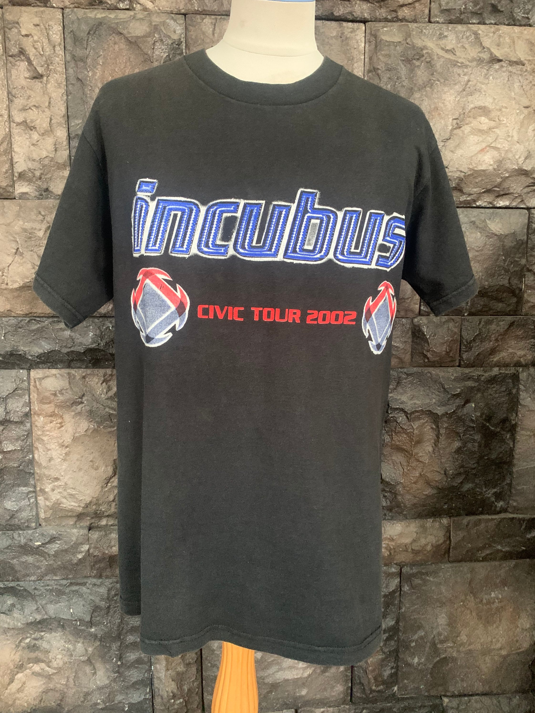 00'S CYGNUS INCUBUS Incubus band T-shirt, men's size L cotton Khaki type Vintage Second Hand