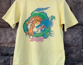 古着 USA製 90S JNCO JEANS Tシャツ ヴィンテージ ドラゴン Vintage JNCO Jeans T-Shirt Adult L Black Dragon 90s Double