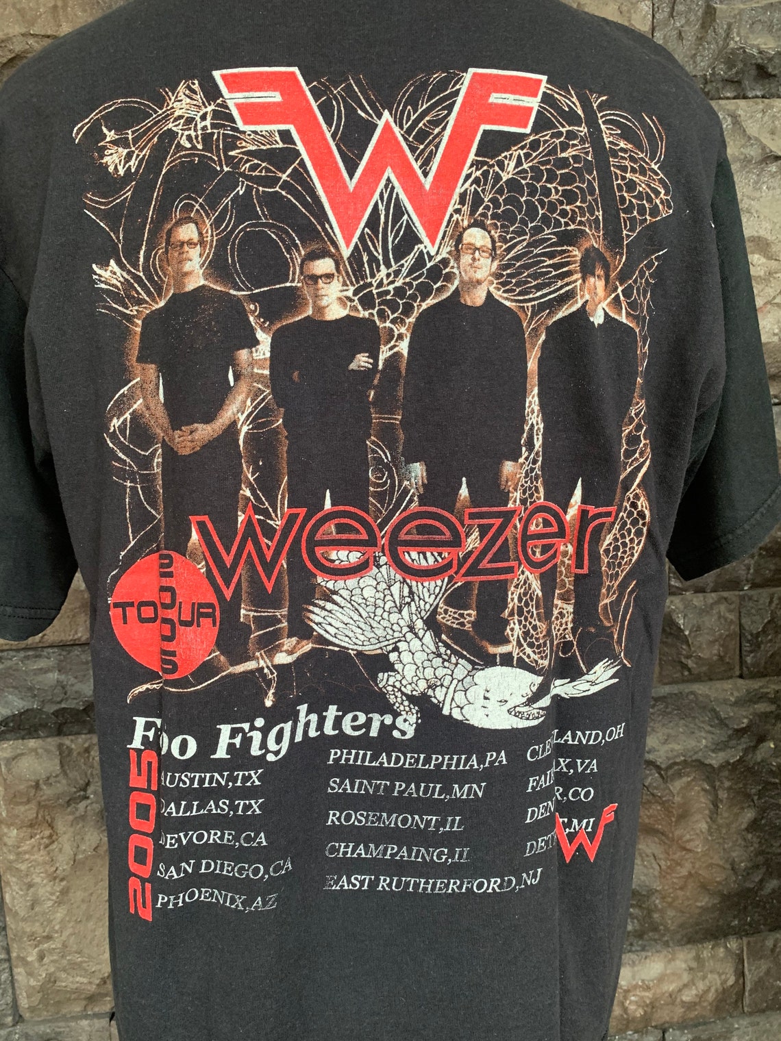 Weezer 2005 Concert Tour Band tshirt Etsy