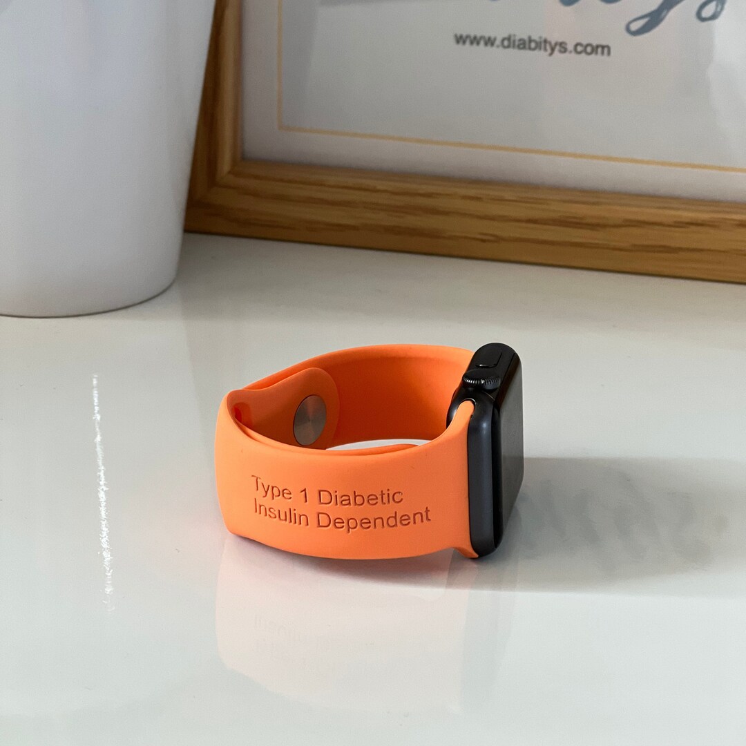 Papaya Type One Medical Alert Apple Watch 38/40mm Silicone Strap