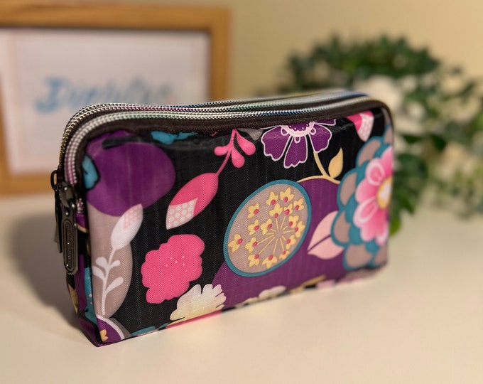 Purple Flowers Diabetic Kit Bag Diabetes Accessory Organiser Insulin Purple Flowers Diabetic Kit Bag Diabetes Accessory Organiser Insulin