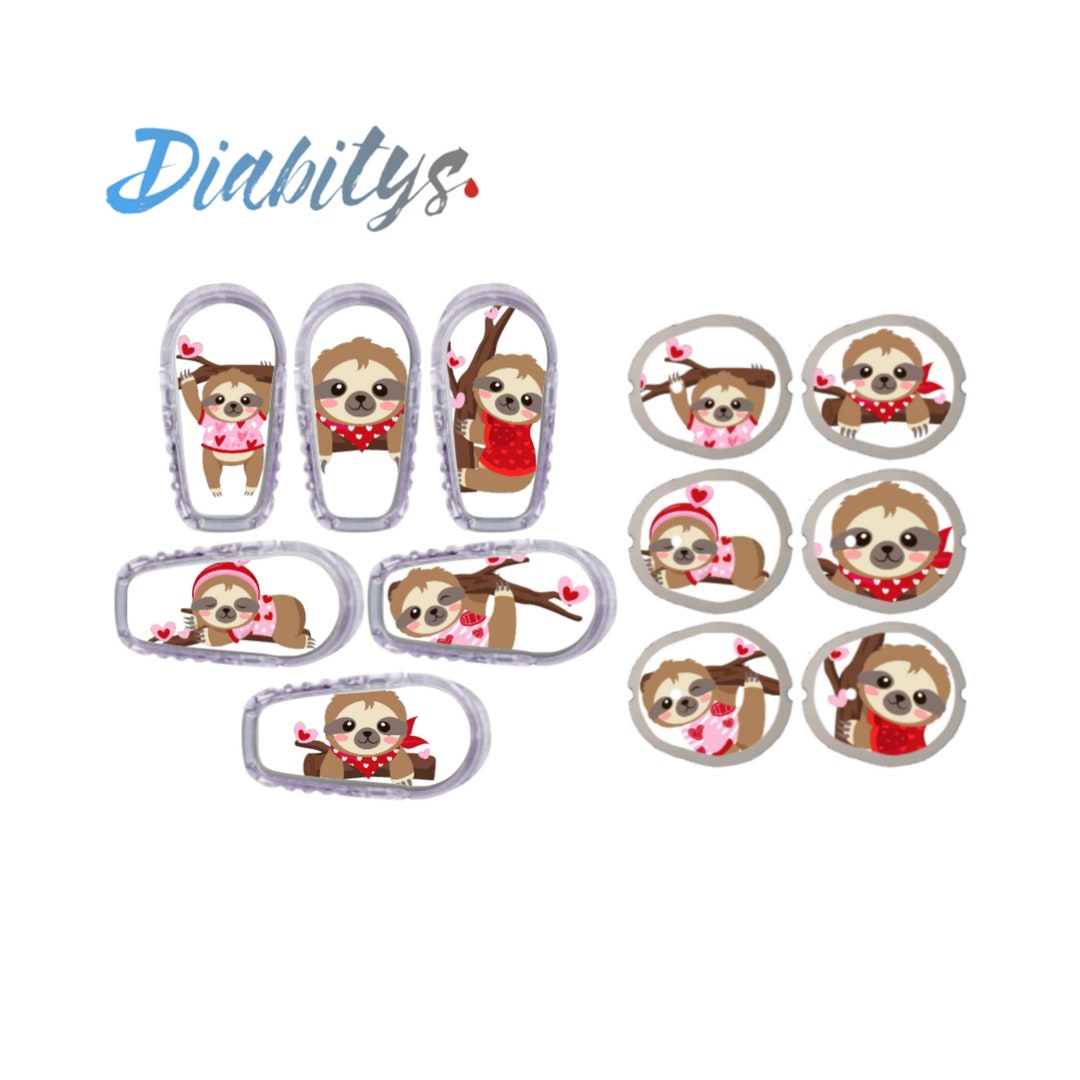 Sloths in Love Dexcom G6 Transmitter Stickers, Dexcom ONE Stickers ...