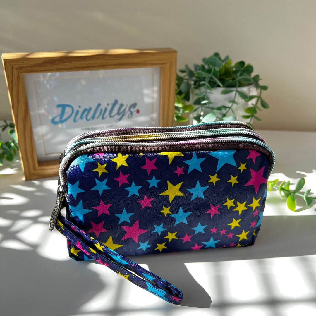 Navy Stars Diabetic Kit Bag Diabetes Accessory Organiser Insulin Navy Stars Diabetic Kit Bag Diabetes Accessory Organiser Insulin