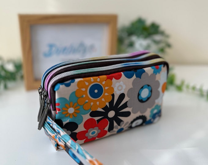 Grey Floral Diabetic Kit Bag Diabetes Accessory Organiser Insulin Grey Floral Diabetic Kit Bag Diabetes Accessory Organiser Insulin