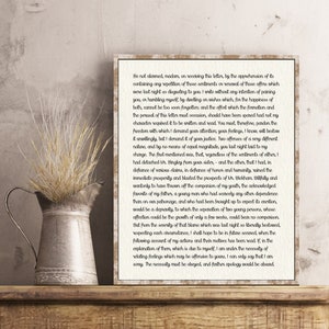 Mr Darcy&#39;s letter to Elizabeth Pride and Prejudice Jane Austen Wall Art Poster Print Gift Quote Book Page Decor Birthday Gifts First Page
