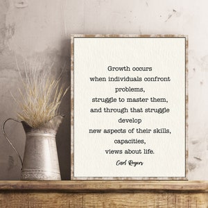 Carl Rogers Quote Therapist Gift Therapy Office Decor Psychologist Counseling Social Worker Counselor Work Graduation Wall Art Poster Print