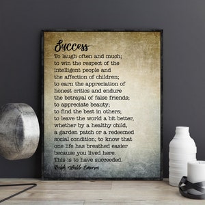 Ralph Waldo Emerson Success Quote to Laugh Often and Much Housewarming ...