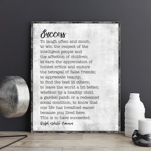 Ralph Waldo Emerson Success Quote to Laugh Often and Much Housewarming ...