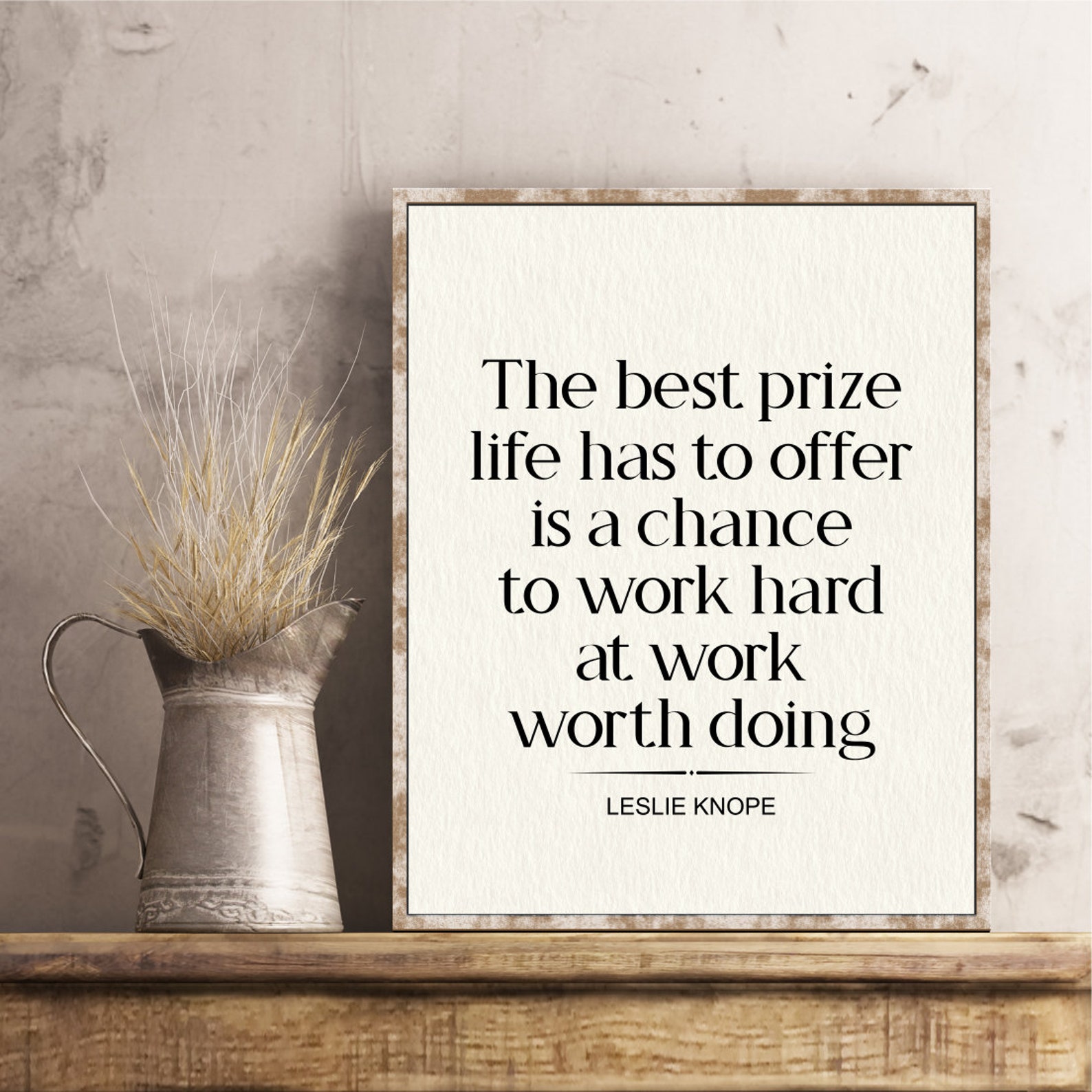 Leslie Knope Quote Poster Print Parks and Recreation Work Hard Work ...