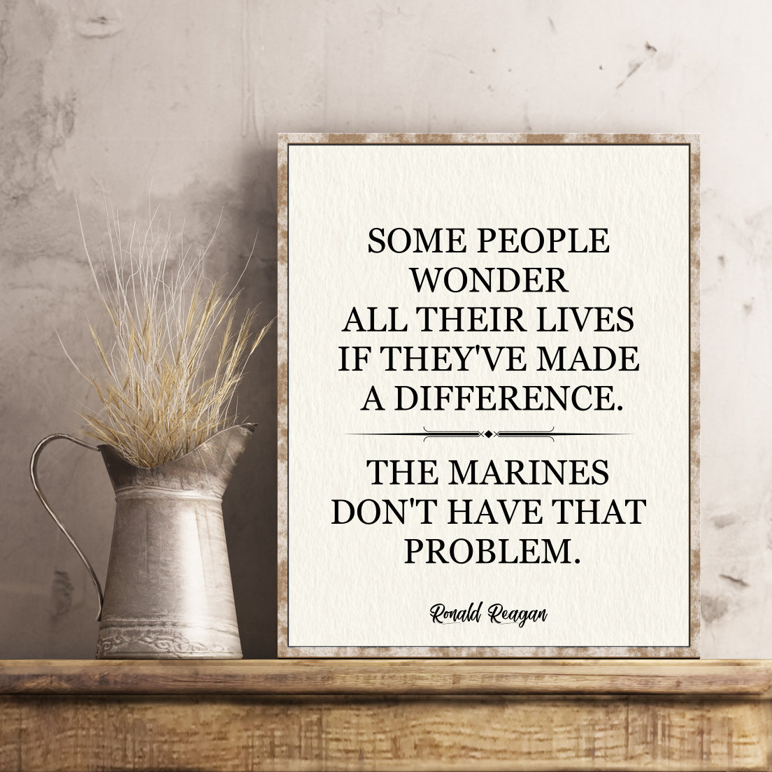 Marine Corps Gifts Ronald Reagan Quote Patriotic Decor Military Gifts