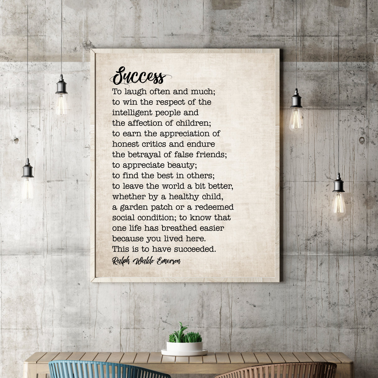 Ralph Waldo Emerson Success Quote to Laugh Often and Much Housewarming ...