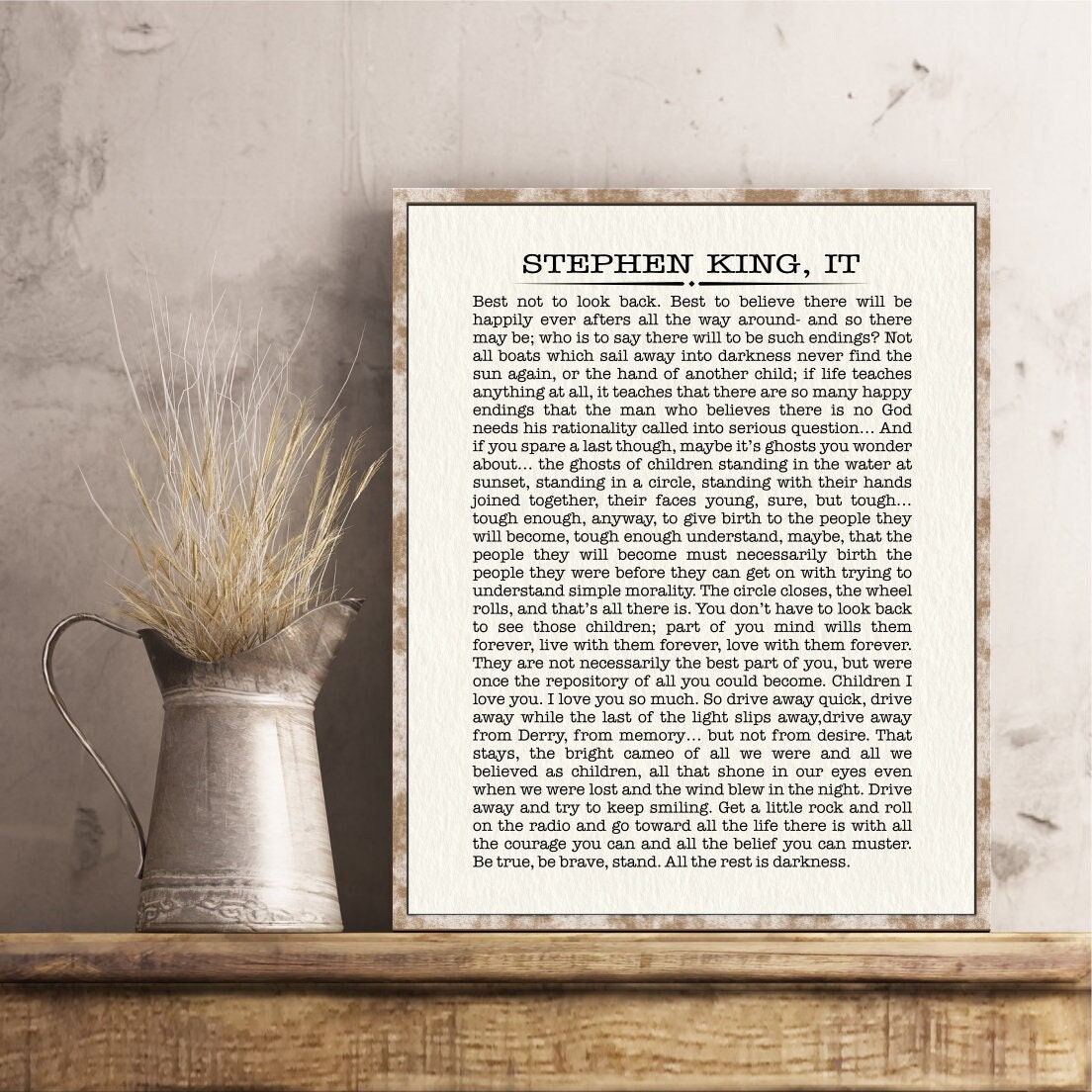 Stephen King It Quote Poster Print Wall Art