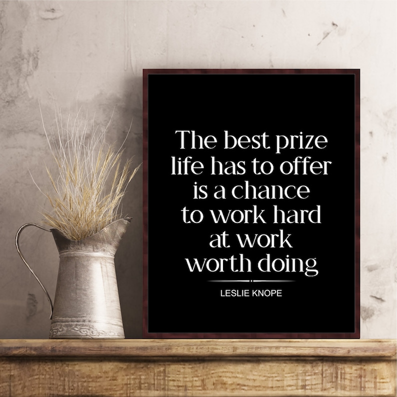Leslie Knope Quote Poster Print Parks and Recreation Work Hard Work ...