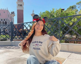 Embroidered Food & Wine Crewneck