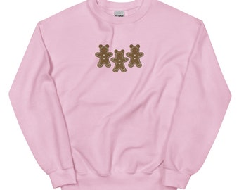 Embroidered Gingerbread Crewneck