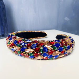 Bling Crystal Rhinestone Padded Headband Women Party Color/Silver Hair Accessories Crown Hair band