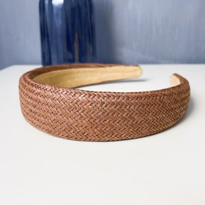 Braided Headband Boho Vintage Party Headband Women Brown Wide Hair Hoops Hair Accessorie
