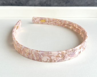 Pink Acetate Headband,Fashion Thin Headband,Acrylic Headband,Unique Leopard Print Headband,Headband,Hair Accessories,Birthday Gift