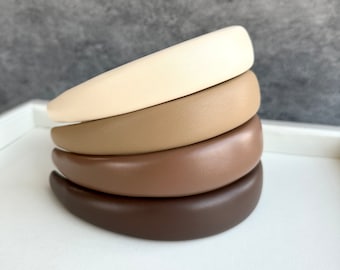 Retro leather headband,leather padded headband,boho headband,classic hairband,women hairband
