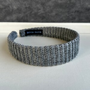 Gray knit headband,women hard headband,boho headband,Daily headband,simple hairband,fashion party hairband,hair accessories