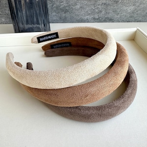 Bequemes Winter Haarband, modisches braunes Stirnband, Retro Baumwoll Stirnband, Pad Kopfband, Haarschmuck