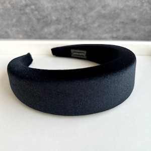 Black Velvet Headband,Padded Headband,Wide Headband,Women Headband,Simple Solid Color Headband,Hair Bands,Birthday Gift