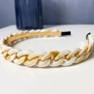 新しいヘッドバンド ヴィンテージ アクリルチェーン ヘアバンド 女性用 ファッション ヘアアクセサリー ギフト