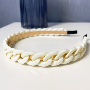 Mode-Ketten-Stirnband für Frauen Acryl Metall Stirnband Haarschmuck Geschenk