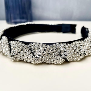 Silver Rhinestone Headband Bling Crystal Hair band Crown Hair Accessories Women Vintage Hair Hoop