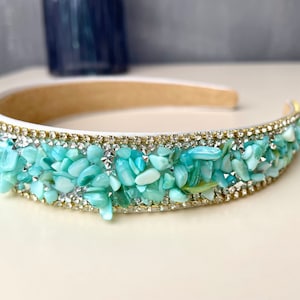Women Headband,Unique Headband,Rhinestone Stone Headband,Vintage Boho Hair Accessories,Gift for her
