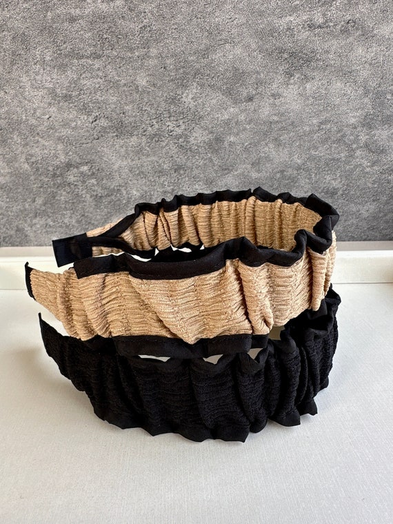 Elegant Fabric Pleated Headband,vintage Wide Headband,boho  display picture 1