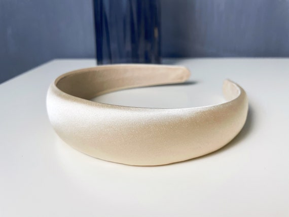 Women Satin Headbands Simple Sponge Padded Hair Hoops Vintage Hair Accessories Gift