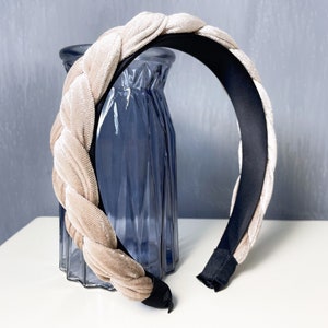 New Velvet Headband Women Braided braids Hair Hoop Padded Hair Accessorie image 10