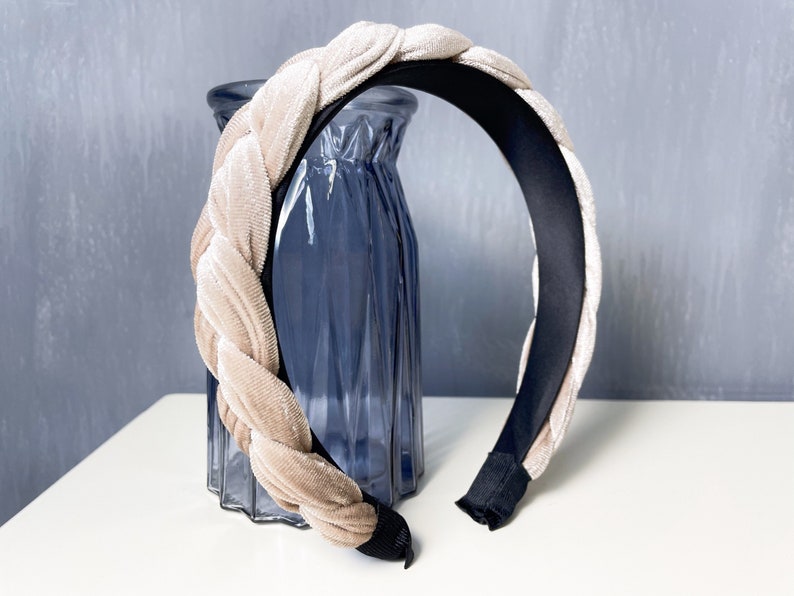 New Velvet Headband Women Braided braids Hair Hoop Padded Hair Accessorie image 10