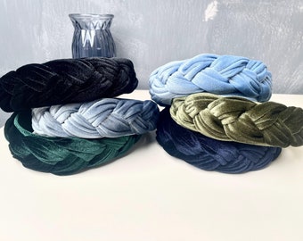 Velvet Headbands For Women Vintage Braided Boho Hair Band Matador Headband Party Hair Accessory Gift