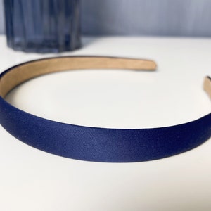 Dames marineblauwe vintage dunne hoofdbanden minimalistische satijnen hoofdband haaraccessoires cadeau