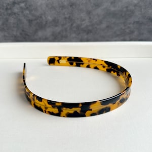 Vintage Leopard Print Stirnband, Acetat verstellbare Stirnband, Mode dünne Stirnband, Acryl Stirnband, Turban Stirnband, Haarschmuck